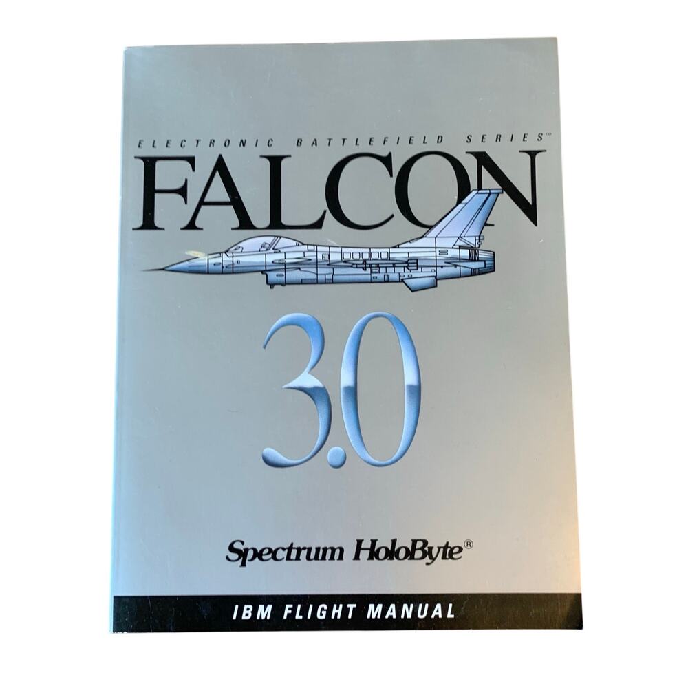Falcon 3.0 Spectrum HoloByte IBM Flight Manual 1993 Paperback Vintage 3rd Ed